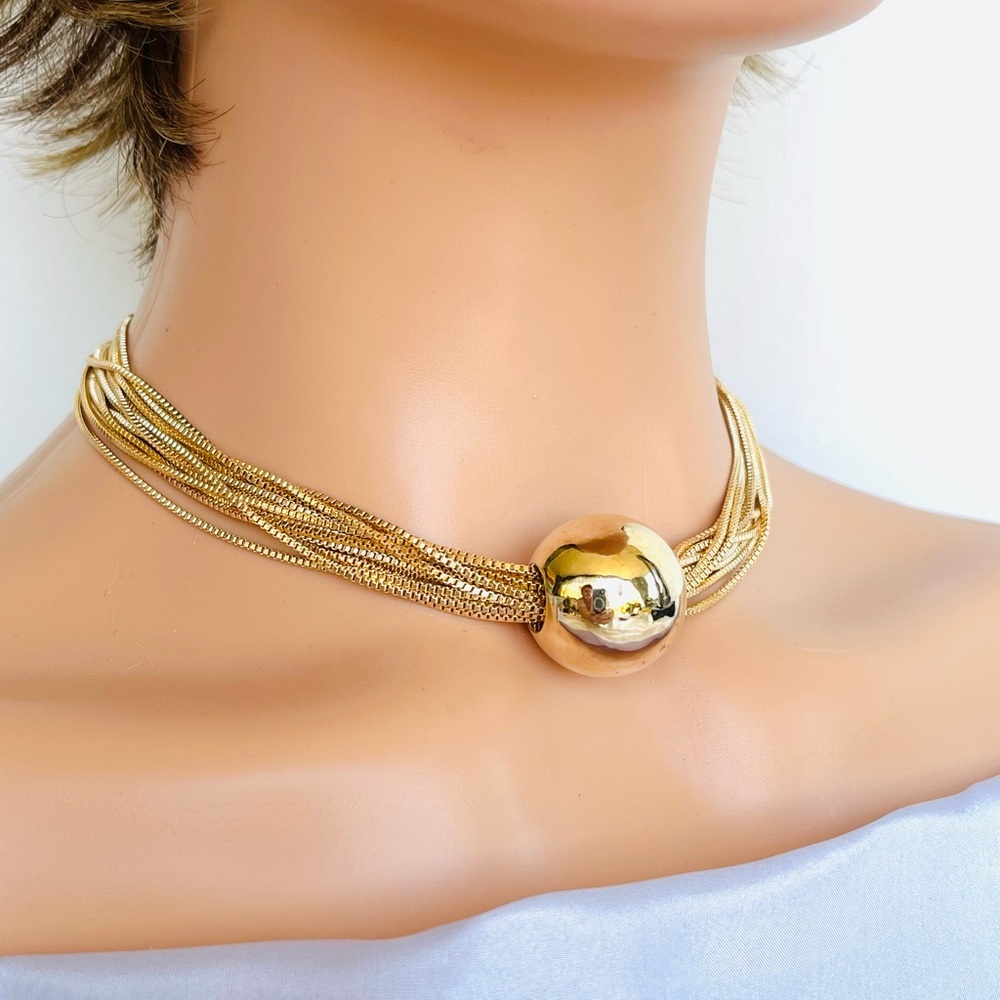 Gold choker, Wedding necklace